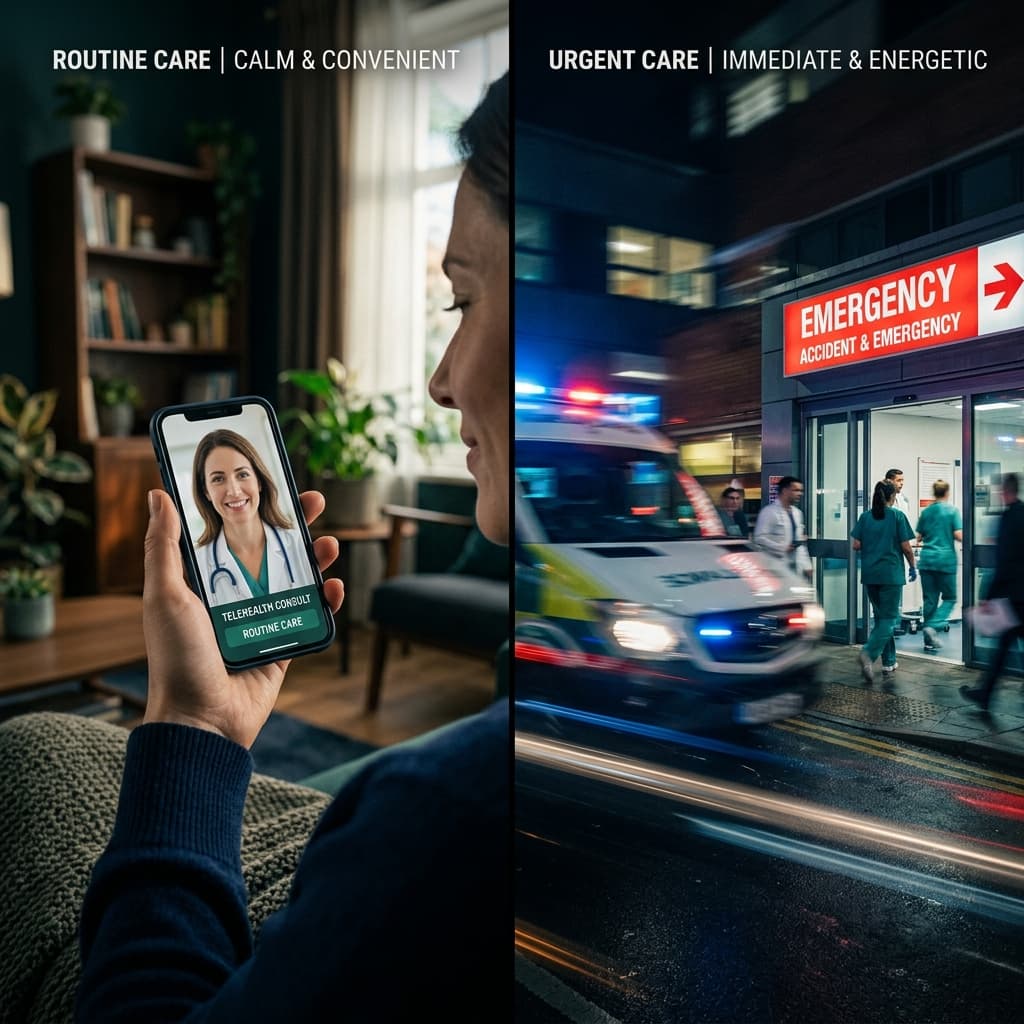 Comparison between home telehealth GP and hospital emergency entrance in Australia