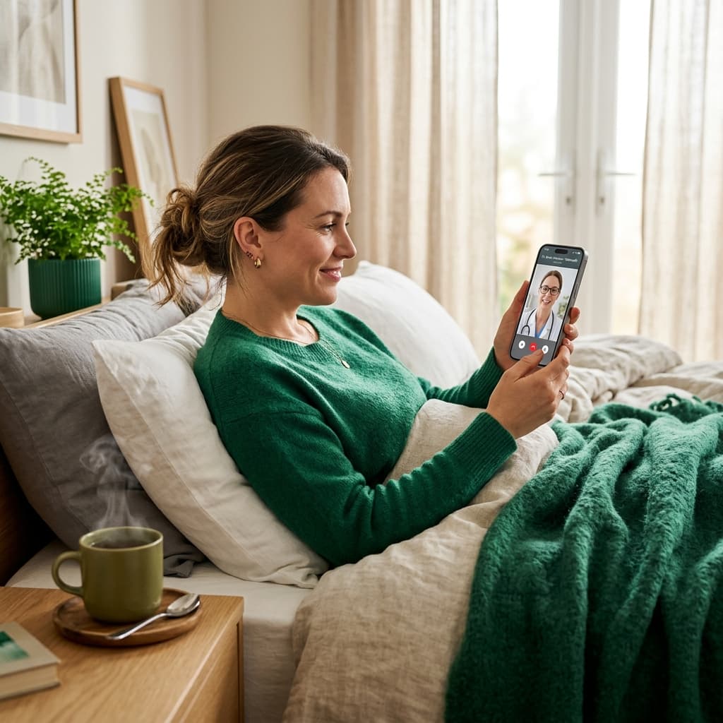 Telehealth consultation for cold and flu symptoms in Australia