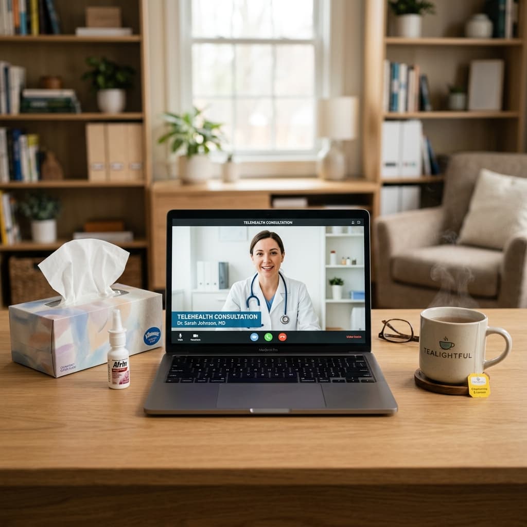 Sinus infection relief with an online doctor telehealth consultation in Australia