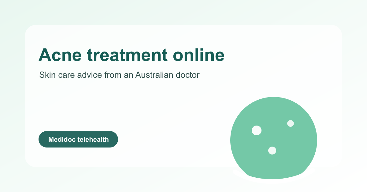 Telehealth acne treatment consultation for skin care in Australia